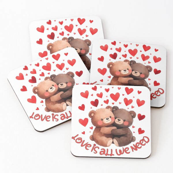 Item preview, Love Is All We Need Cute Bears Drawing designed and sold by ReuvenStore.