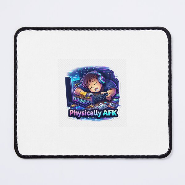 Item preview, Physically AFK Funny Gamer Sticker | Tired Gaming Meme Cartoon Design designed and sold by NexArtify.