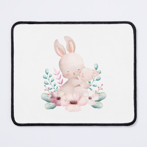 Item preview, Easter Mom and Baby Rabbit Flower Wreath - Adorable Spring Bunny Gift designed and sold by FuzionRaptor.