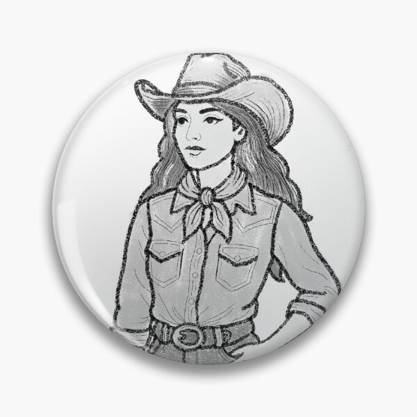 Item preview, Vintage Cowgirl Portrait – Retro Western Illustration designed and sold by LaPolilladPapel.