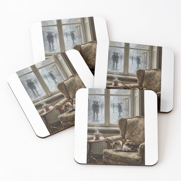 Item preview, Cosy cat sat in her chair with the rain designed and sold by carlsmart1.