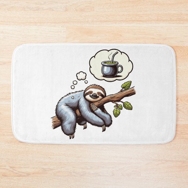 Item preview, Sleeping Sloth Dreaming of Yerba Mate Relax Mood Design designed and sold by CyfroweMysli.