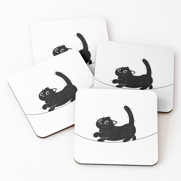 Item preview, Mo the Black Cat Walking Tightrope Art Print designed and sold by Manjia-Art.