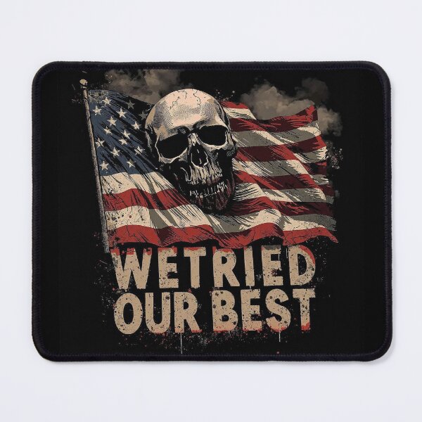 Item preview, We Tried Our Best Skull Flag - Pop Art designed and sold by Dhenin Studio.