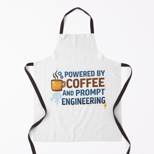 Item preview, Powered By Coffee And Prompt Engineering Funny AI Tech Design designed and sold by ZYNORAworld.