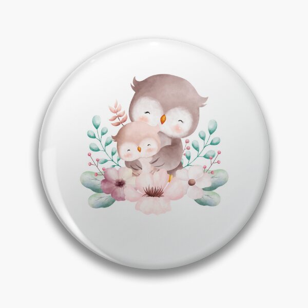 Item preview, Easter Mom and Baby Owl Flower Wreath - Adorable Spring Owl Gift designed and sold by FuzionRaptor.
