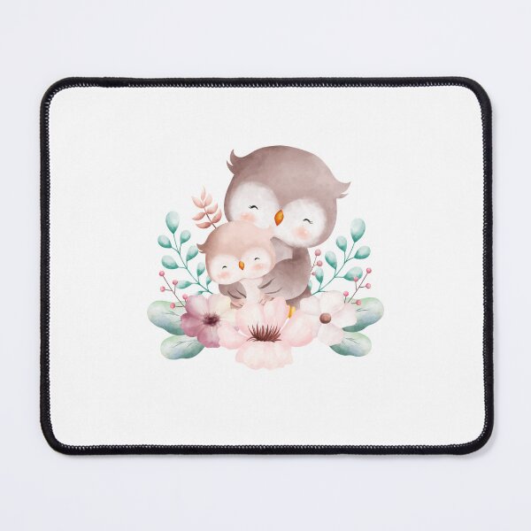 Item preview, Easter Mom and Baby Owl Flower Wreath - Adorable Spring Owl Gift designed and sold by FuzionRaptor.