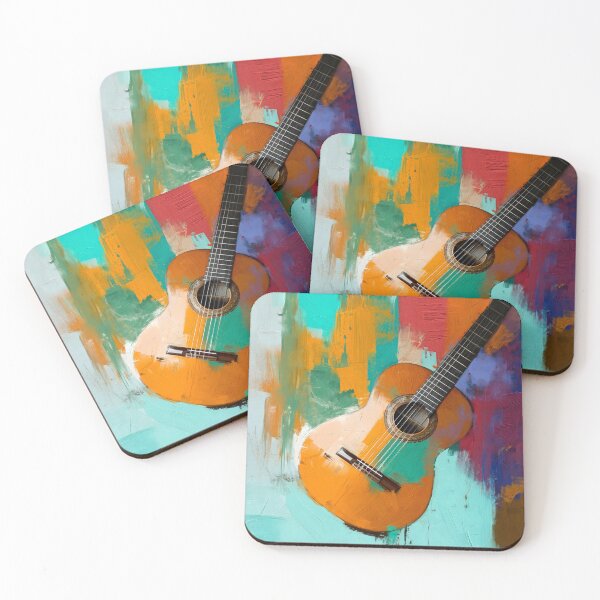 Item preview, classical guitar oil painting artwork designed and sold by gut2000.