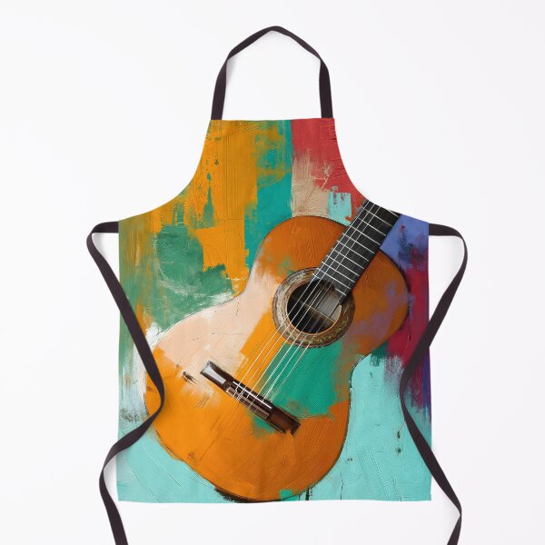 Item preview, classical guitar oil painting artwork designed and sold by gut2000.