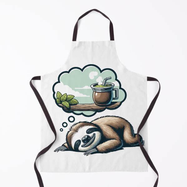 Item preview, Cute Sleeping Sloth Dreaming of Yerba Mate Cozy Design designed and sold by CyfroweMysli.
