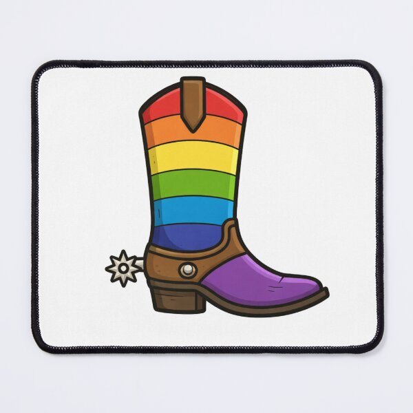 Item preview, Rainbow Cowboy Boot Illustration – Pride Western LGBTQ Western Style Design designed and sold by SimplyJasper.
