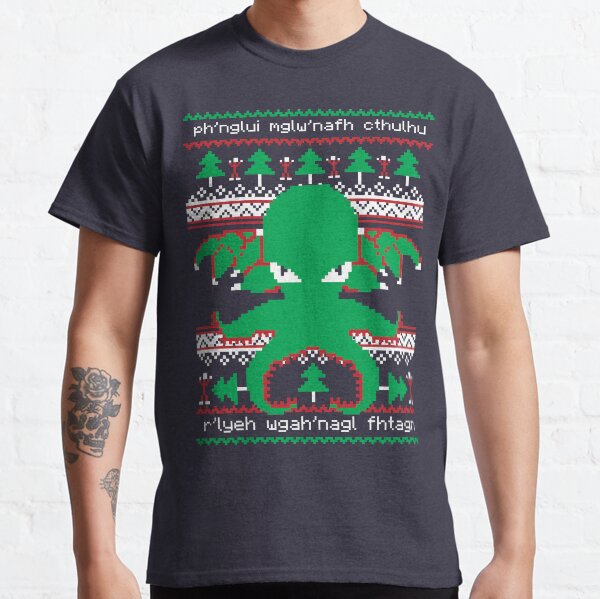 Cthulhu Cultist Christmas - Cthulhu Ugly Christmas Sweater Classic T-Shirt