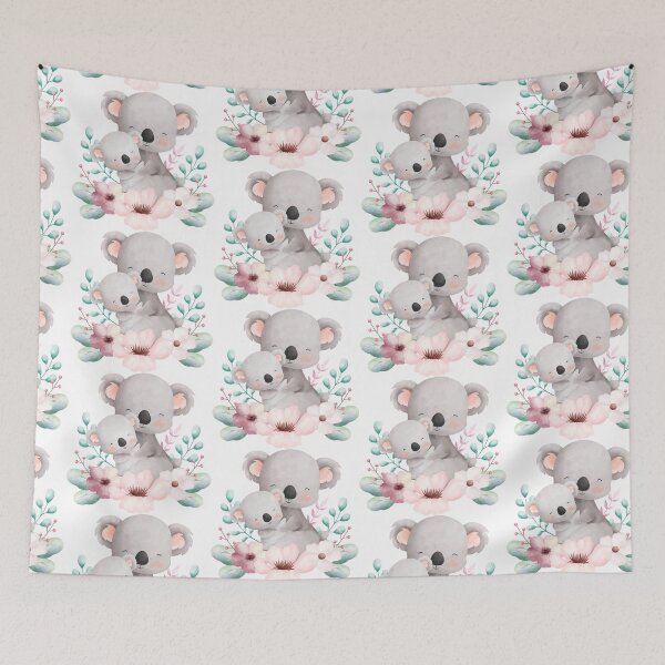 Item preview, Easter Mom and Baby Koala Flower Wreath - Adorable Spring Animal Gift designed and sold by FuzionRaptor.