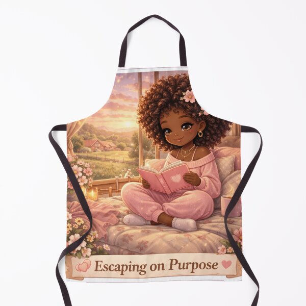 Item preview, Escaping on Purpose| Cozy Reading Aesthetic | Self Care Book Lover Cute Illustration designed and sold by PrincSaraStudio.
