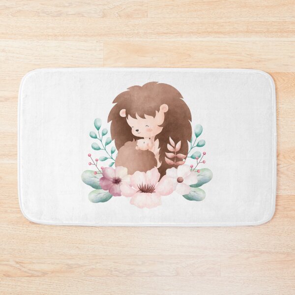 Item preview, Easter Mom and Baby Hedgehog Flower Wreath - Adorable Spring Animal Gift designed and sold by FuzionRaptor.