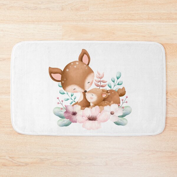 Item preview, Easter Mom and Baby Deer Flower Wreath - Adorable Spring Fawn Gift designed and sold by FuzionRaptor.