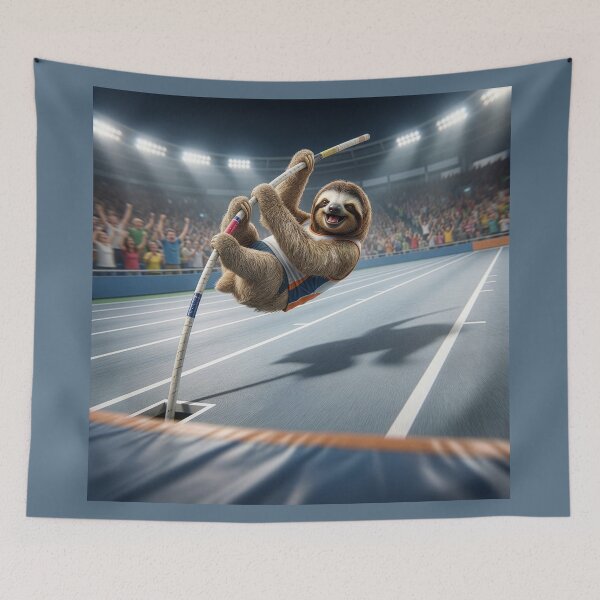 Item preview, Sloth Pole Vaulter Knows What He's Doing  designed and sold by Tridentulus.
