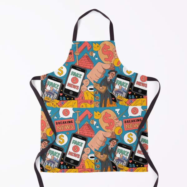 Item preview, Fake News Satirical Seamless Pattern – Money & Media Chaos designed and sold by Midnight Veil Designs.
