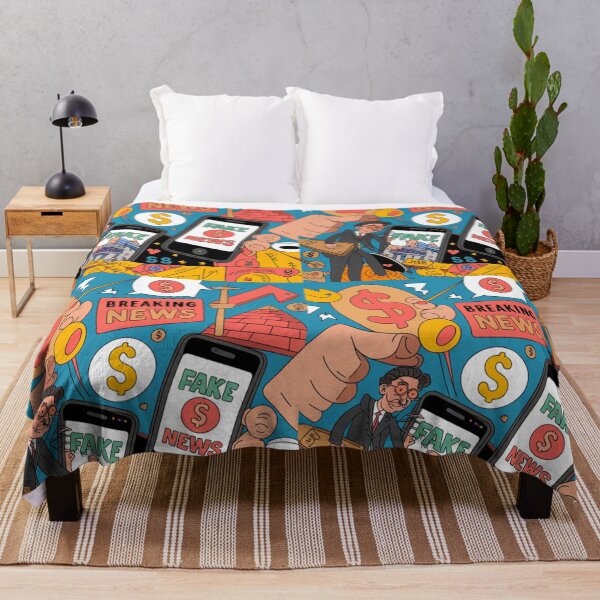 Item preview, Fake News Satirical Seamless Pattern – Money & Media Chaos designed and sold by Midnight Veil Designs.