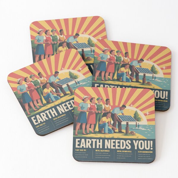 Item preview,   Vintage Environmental Propaganda Poster - Earth Needs You designed and sold by Common-Standard.