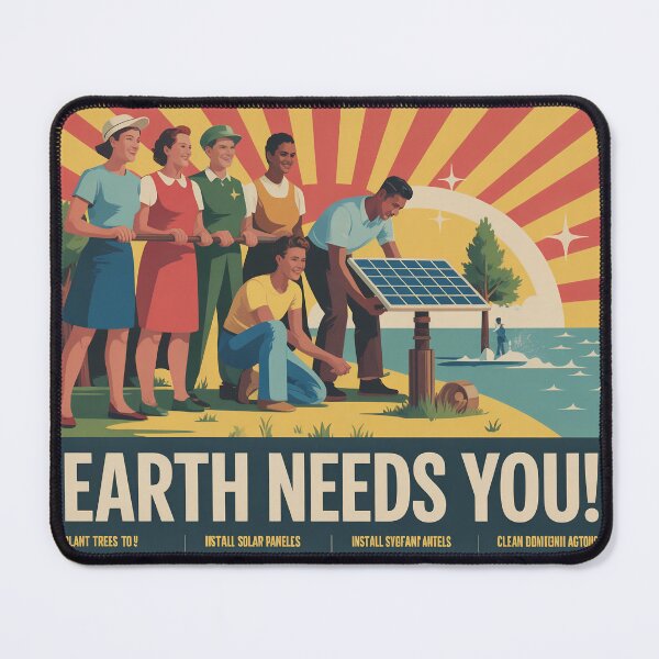 Item preview,   Vintage Environmental Propaganda Poster - Earth Needs You designed and sold by Common-Standard.