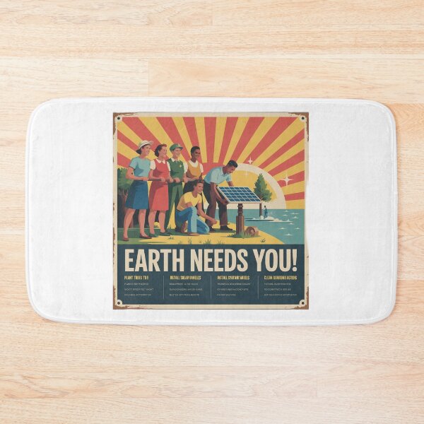 Item preview,   Vintage Environmental Propaganda Poster - Earth Needs You designed and sold by Common-Standard.
