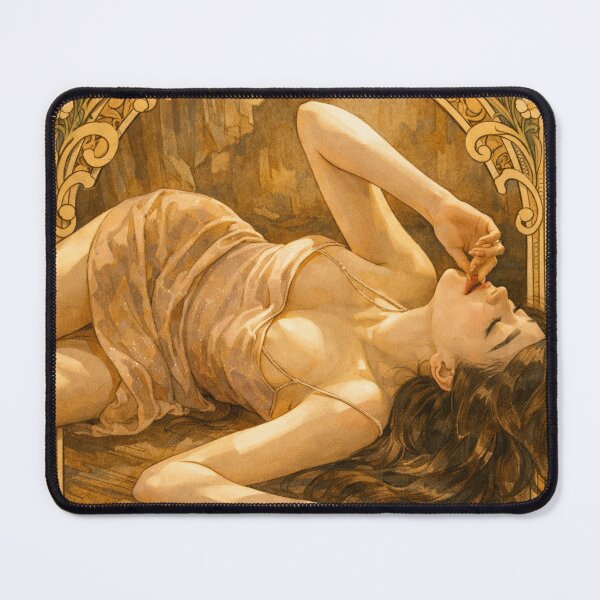 Item preview, Languor – Art Nouveau Muse in Warm Sepia Tones designed and sold by heyitsmeraya.