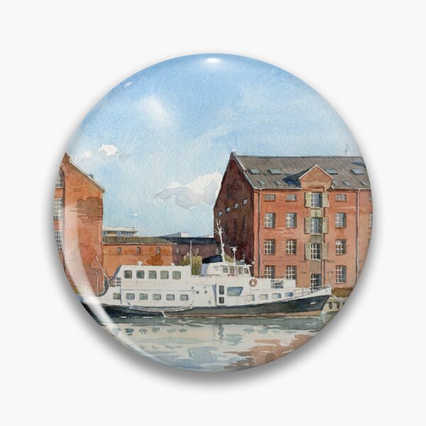 Item preview, Copenhagen Waterfront: Classic Watercolor Canal View designed and sold by Gene Lvov.