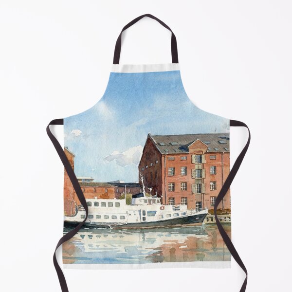 Item preview, Copenhagen Waterfront: Classic Watercolor Canal View designed and sold by Gene Lvov.