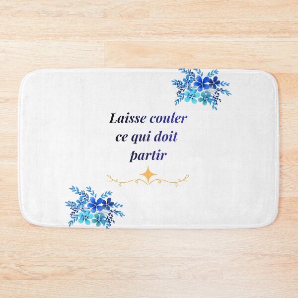 Item preview, "Let go what needs to go" – Quote from Letting Go & Blue Flowers designed and sold by DIAMVERA.
