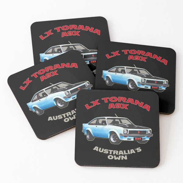 Item preview, LX Torana A9X Hatchback Blue Australian Muscle Car Art, Holden Torana A9X Classic Car Illustration, Bathurst Legend Vintage Aussie Performance Car Artwork Clean Design designed and sold by Michael van der Hoorn.