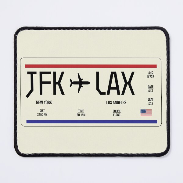 Item preview, NY to LA boarding pass ticket designed and sold by MidniteTraffic.