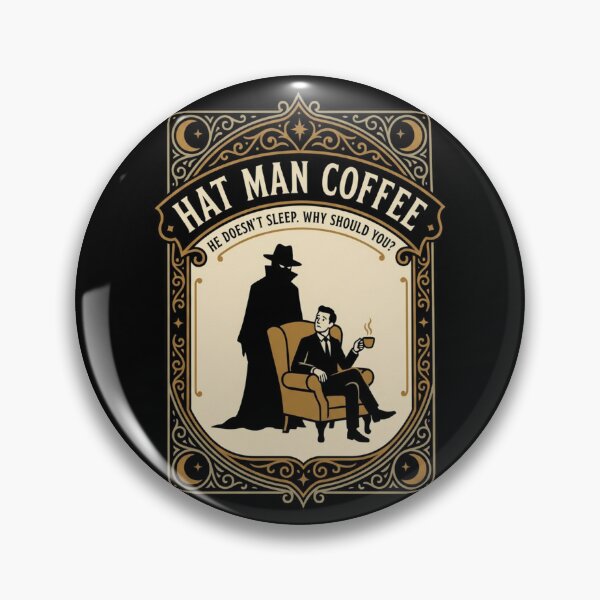 Item preview, Vintage Noir Coffee Poster, Hat Man Coffee Art Print, Gothic Caffeine Wall Decor, Dark Aesthetic Barista Gift, Retro Coffee Lover Art designed and sold by SideEye Co.