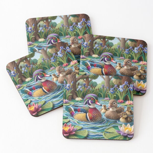 Item preview, Yarn Wood Ducks in Yarn Woodland Pond designed and sold by Tridentulus.