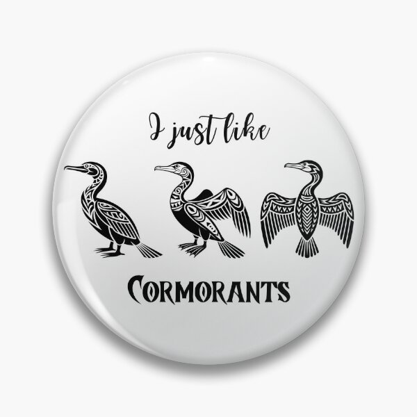 Item preview, I Just Like Cormorants – Funny Bird Lover Design with Cormorant Illustration designed and sold by ArcticFoxStudio.