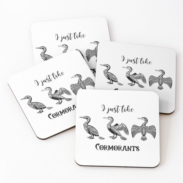 Item preview, I Just Like Cormorants – Funny Bird Lover Design with Cormorant Illustration designed and sold by ArcticFoxStudio.