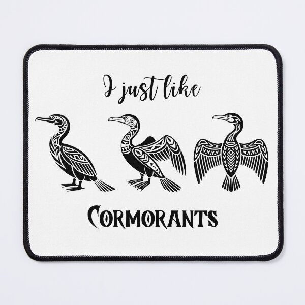 Item preview, I Just Like Cormorants – Funny Bird Lover Design with Cormorant Illustration designed and sold by ArcticFoxStudio.