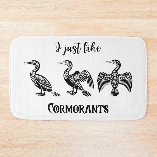 Item preview, I Just Like Cormorants – Funny Bird Lover Design with Cormorant Illustration designed and sold by ArcticFoxStudio.