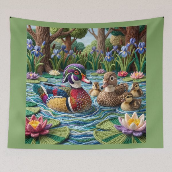 Item preview, Yarn Wood Ducks in Yarn Woodland Pond designed and sold by Tridentulus.