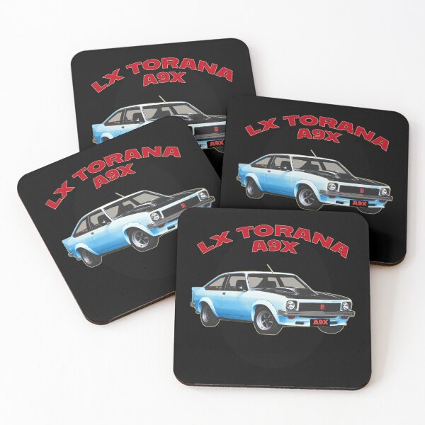 Item preview, LX Torana A9X Hatchback Blue Australian Muscle Car Art, Holden Torana A9X Classic Car Illustration, Bathurst Legend Vintage Aussie Performance Car Artwork Clean Design designed and sold by Michael van der Hoorn.
