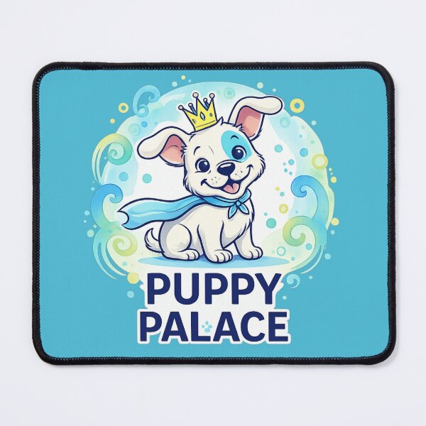 Item preview, Cute Royal Puppy Palace Cartoon Dog Logo Design designed and sold by StickyDelights.