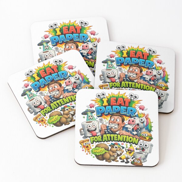 Item preview, Funny Cartoon Man Eating Paper Design designed and sold by Shirtaholism.