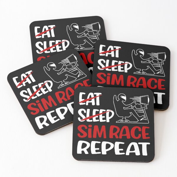 Item preview, Eat Sleep Sim race Repeat designed and sold by HSDESIGNS  SHOP.