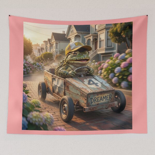 Item preview, Frog Barrels Down Lombard Street in Soapbox Car designed and sold by Tridentulus.