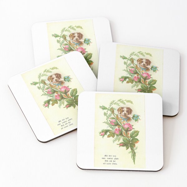 Item preview, Victorian Artwork: Puppy Among Roses - Wearable Fashion designed and sold by EmerentiaSkoog.