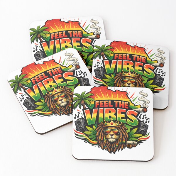 Item preview, Feel The Vibes" Rasta Lion King Design designed and sold by Shirtaholism.