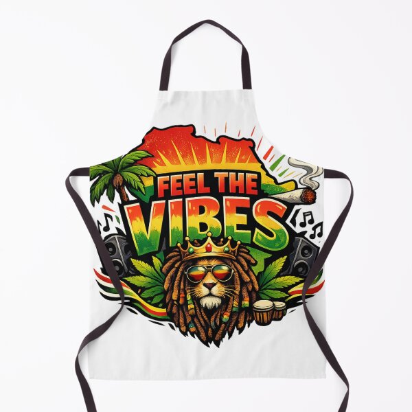 Item preview, Feel The Vibes" Rasta Lion King Design designed and sold by Shirtaholism.