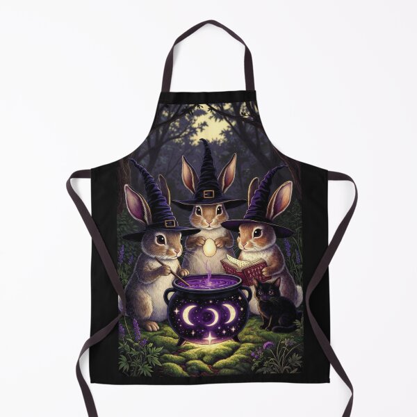 Item preview, Ostara Witch Coven Bunnies – Vintage Cauldron Ritual designed and sold by TatiK-Treasures.