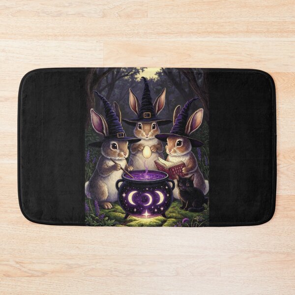 Item preview, Ostara Witch Coven Bunnies – Vintage Cauldron Ritual designed and sold by TatiK-Treasures.