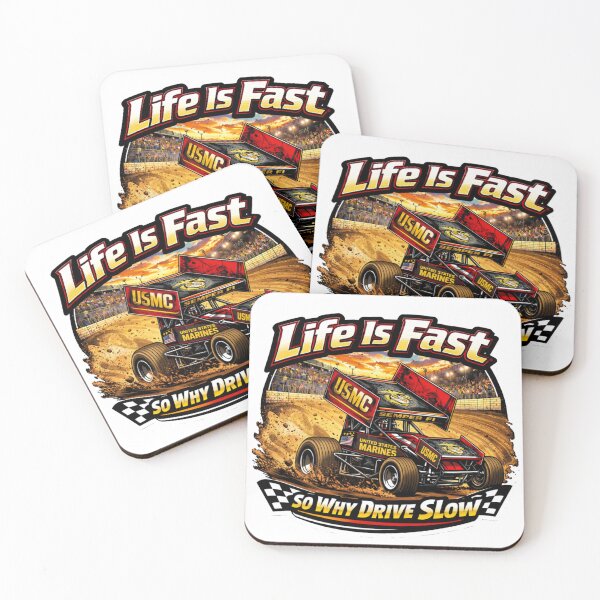 Item preview, USMC Sprint Car Life Is Fast designed and sold by Bigfoot T-Shirt Co..